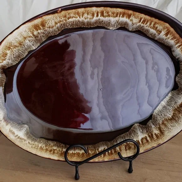 Pfaltzgraff Dining Pfaltzgraff Usa Gourmet Brown Drip Oval